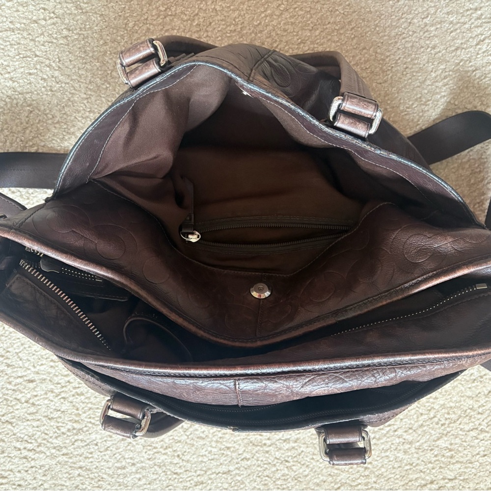 Coach Brown Leather Women’s Laptop Work Bag - Picture 7 of 7